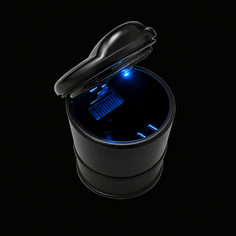 Covered Ashtray For Automobiles